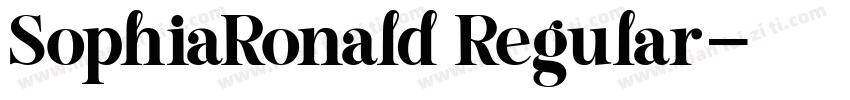 SophiaRonald Regular字体转换